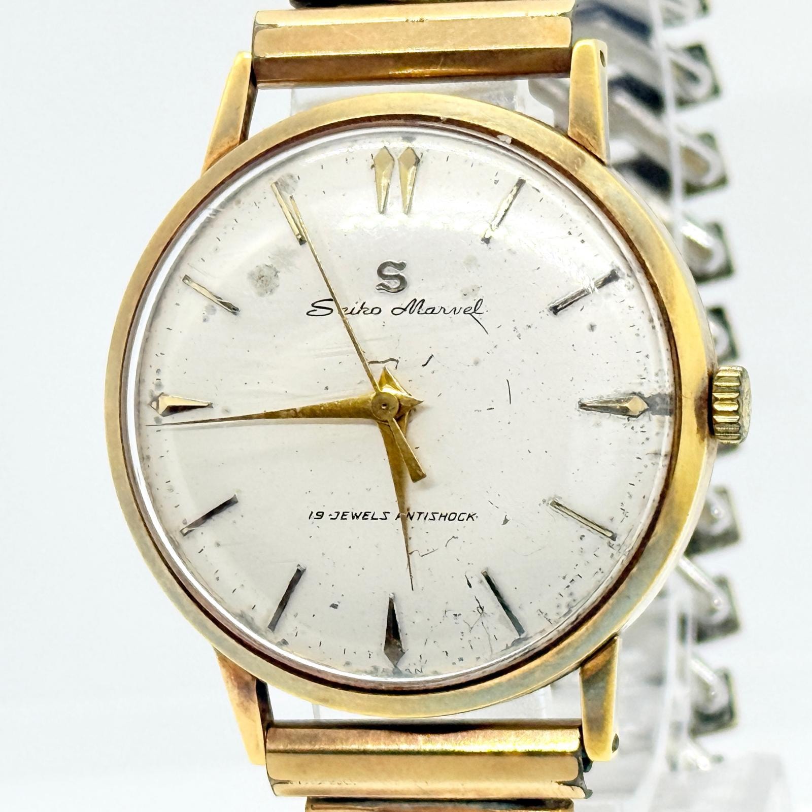 SEIKO セイコー MARVEL マーベル YG 48.3g 14036 シルバー 手巻き ユニセックス Sロード 腕時計 稼働品