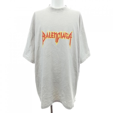 バレンシアガ BALENCIAGA METAL LOGO CRASHED 694576 TMV88 UNISEX Tシャツ