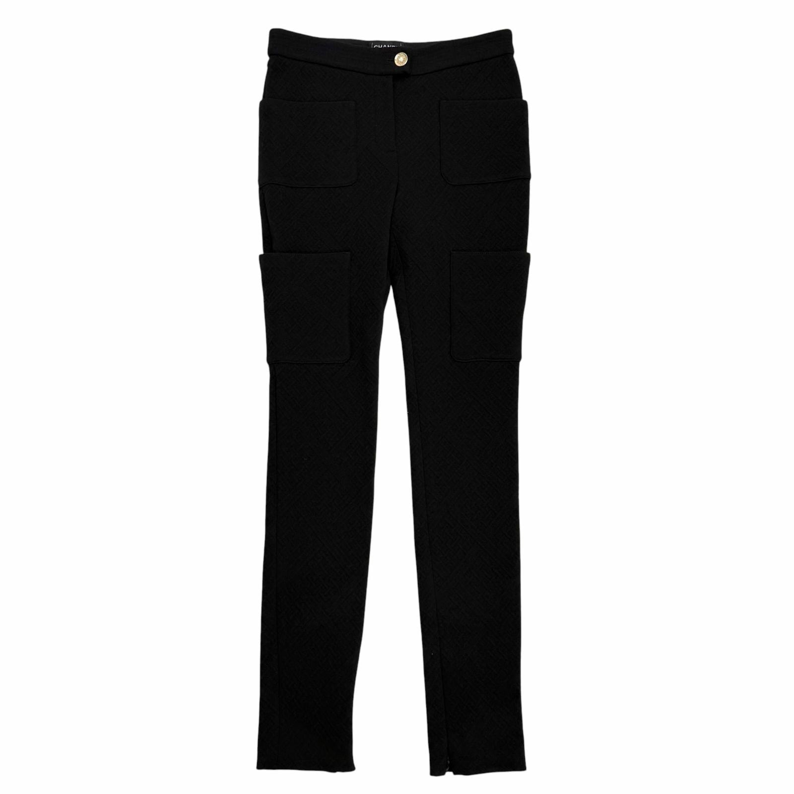 極美品 シャネル パンツ ブラック 36 23B P75495V67253
