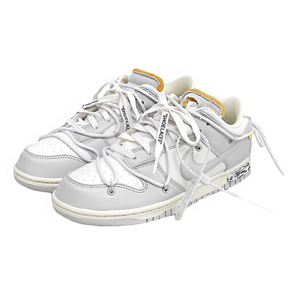 ナイキ 新品同様 Dunk Low 1 of 50 Lot.49 シューズ メンズ ホワイト/グレー 26.5cm DM1602-123 26.5