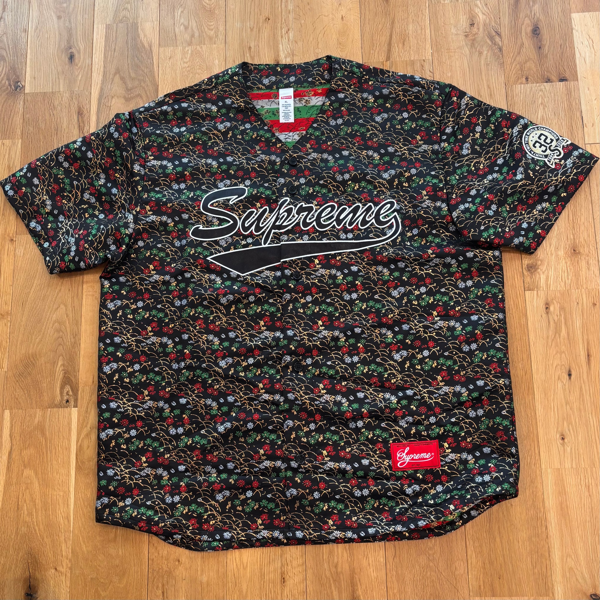Supreme Floral Jacquard Baseball Jersey 