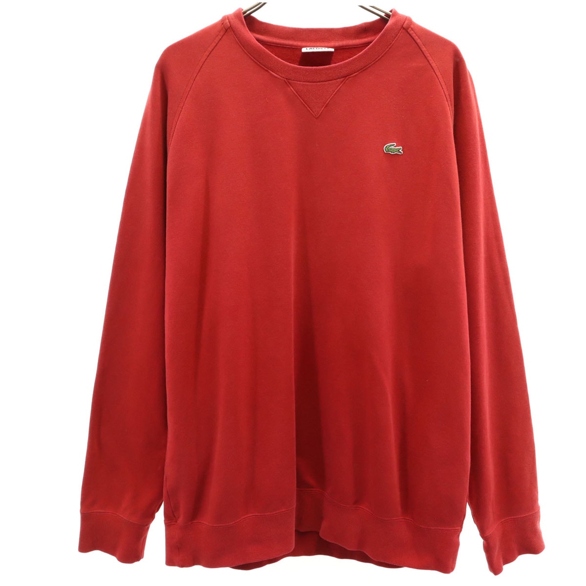 LACOSTE ラコステ 日本製 長袖 スウェット トレーナー 4 レッド