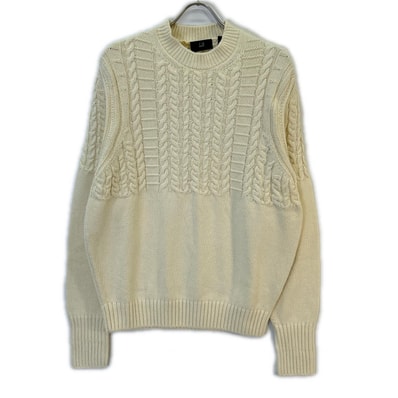 ダンヒル 16894314 アイボリー コットン ケーブル ニットトップス M