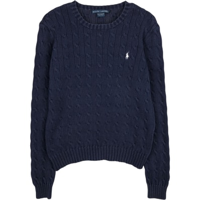 古着 ラルフローレン Ralph Lauren ケーブル編み コットンニットセーター レディースM相当/eaa628704