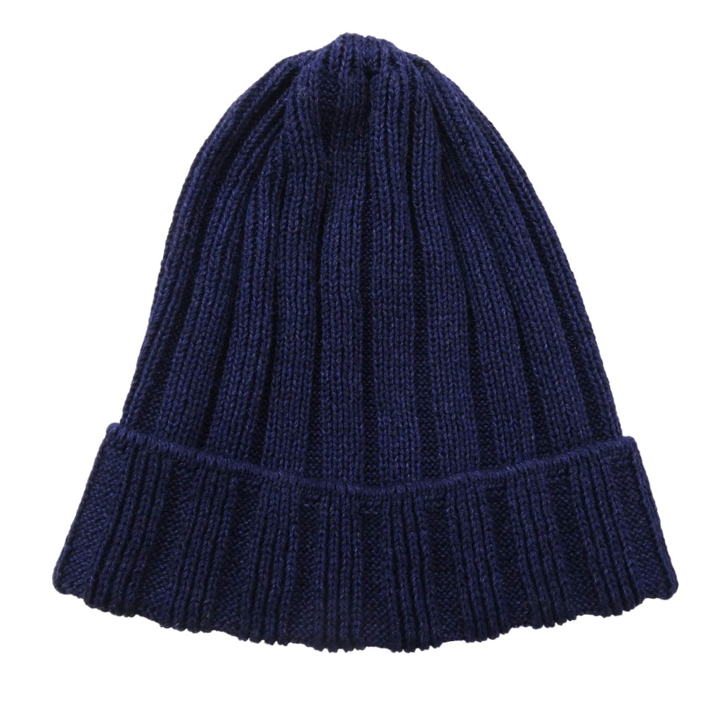 Ron Herman ロンハーマン ニットキャップ リブ編み ニット キャップ ビーニー ネイビー系【中古】