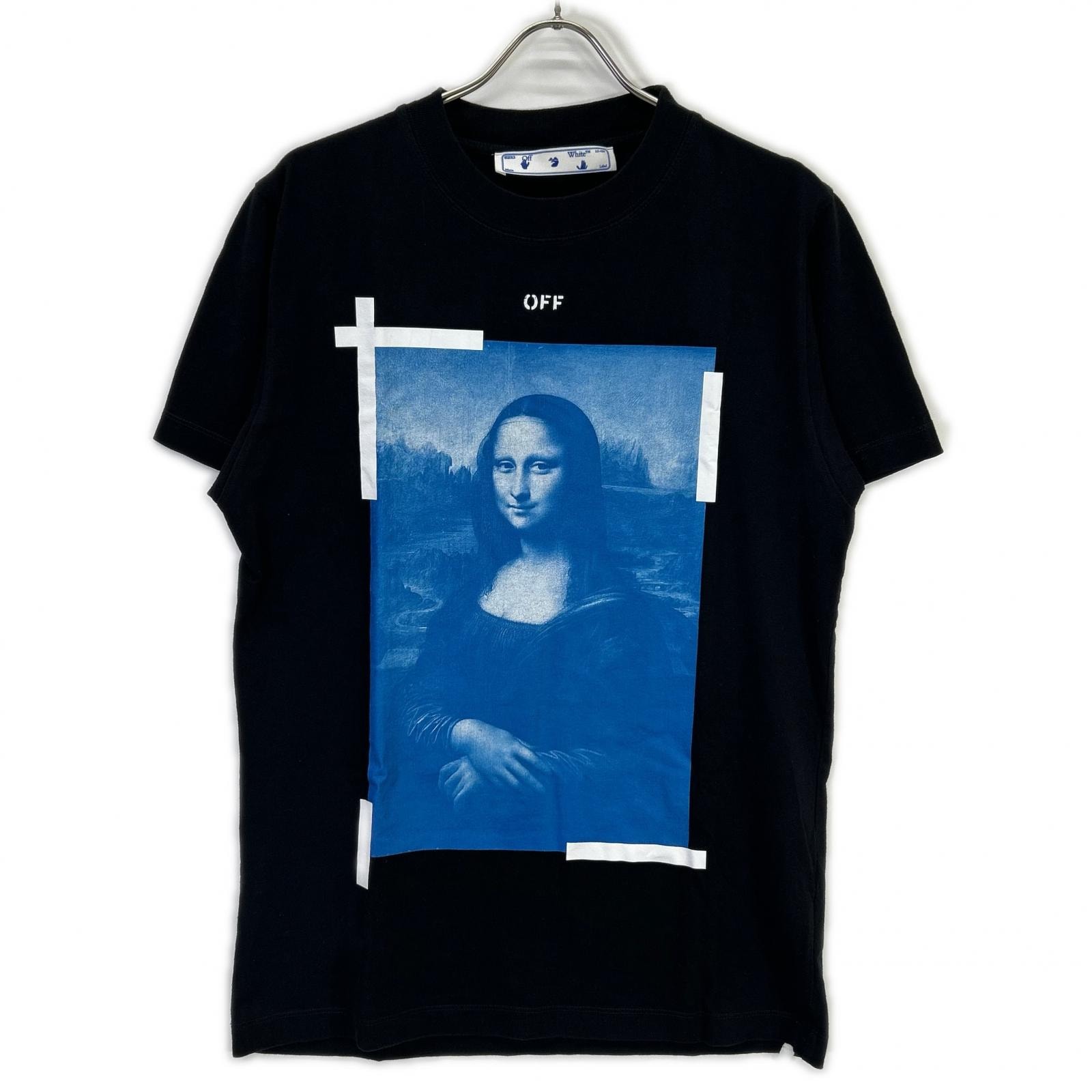 オフホワイト 21SS OMAA027R21JER002ブラック コットン ブルーモナリザ×バックアロー 半袖カットソー M