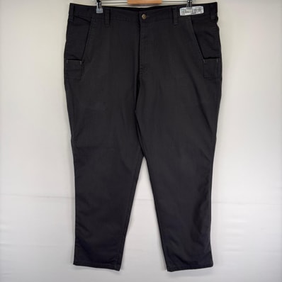 古着 カーハート Carhartt パンツ リップストップ ワンポイントロゴ 大きいサイズ ワークパンツ W40 L32 グレー系 メンズ