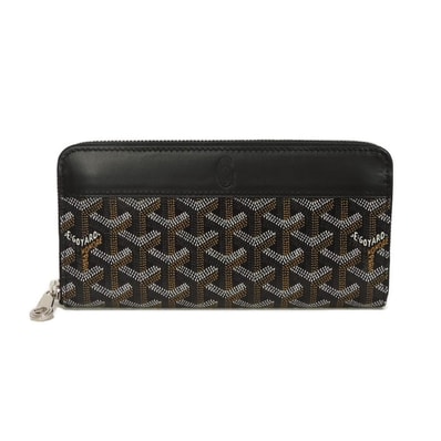 GOYARD ゴヤール マティニョン GM ウォレット トワルゴヤール マルチカラー 旧型 ジップ ラウンドファスナー コンパートメント 札入れ カードケース コインケース 未使用 ヘリンボーン ブラック 長財布 APMZIP GM 10