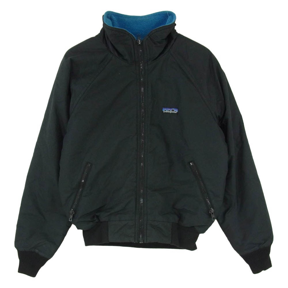 patagonia パタゴニア 80s 三角タグ Rマーク USA製 キッズ 子供用 シェルド シンチラ ジャケット ブラック系 7/8【中古】