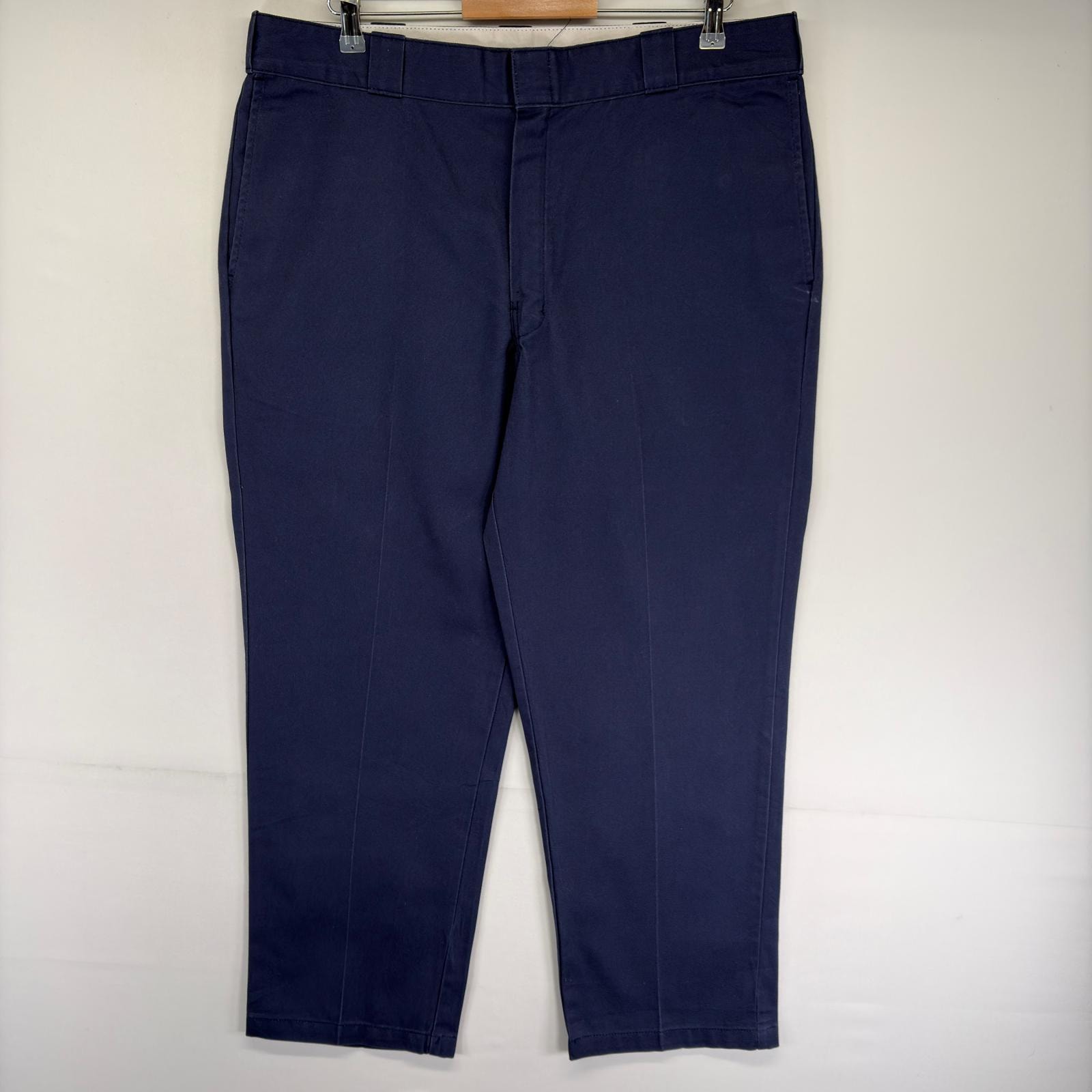 古着 ディッキーズ Dickies パンツ ワークパンツ チノパン スラックス 874 ストレート ジッパーフライ w40 L30  ネイビー系 メンズ