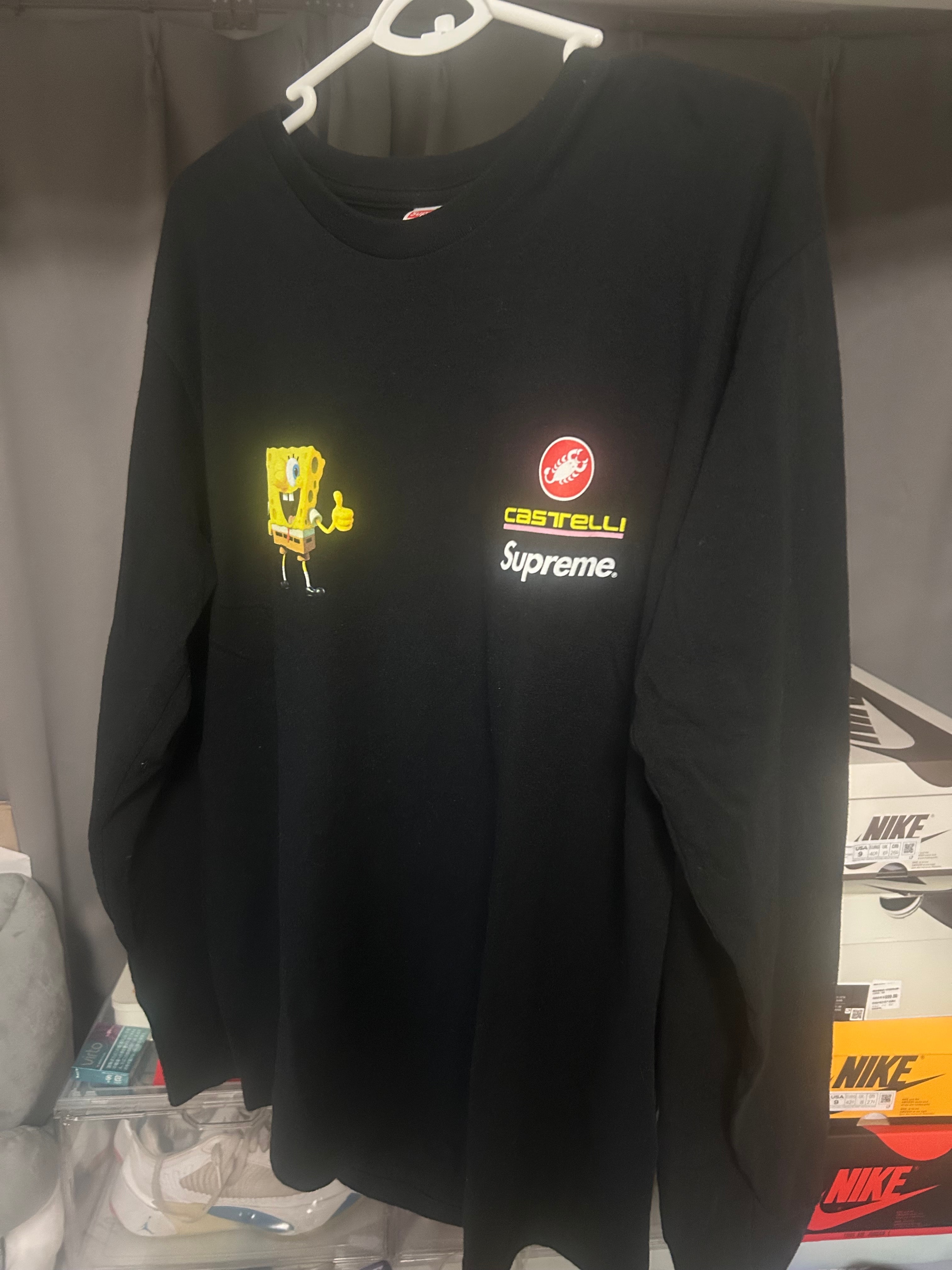 Supreme x SpongeBob Castelli Racing L/S Tee "Black"