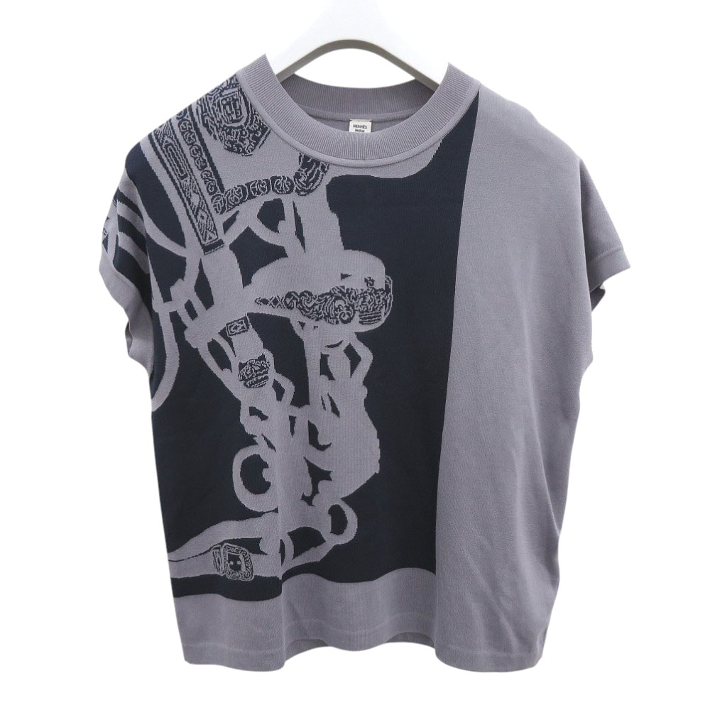 エルメス  ショートスリーブニット ジャガードニット ブリッド ド