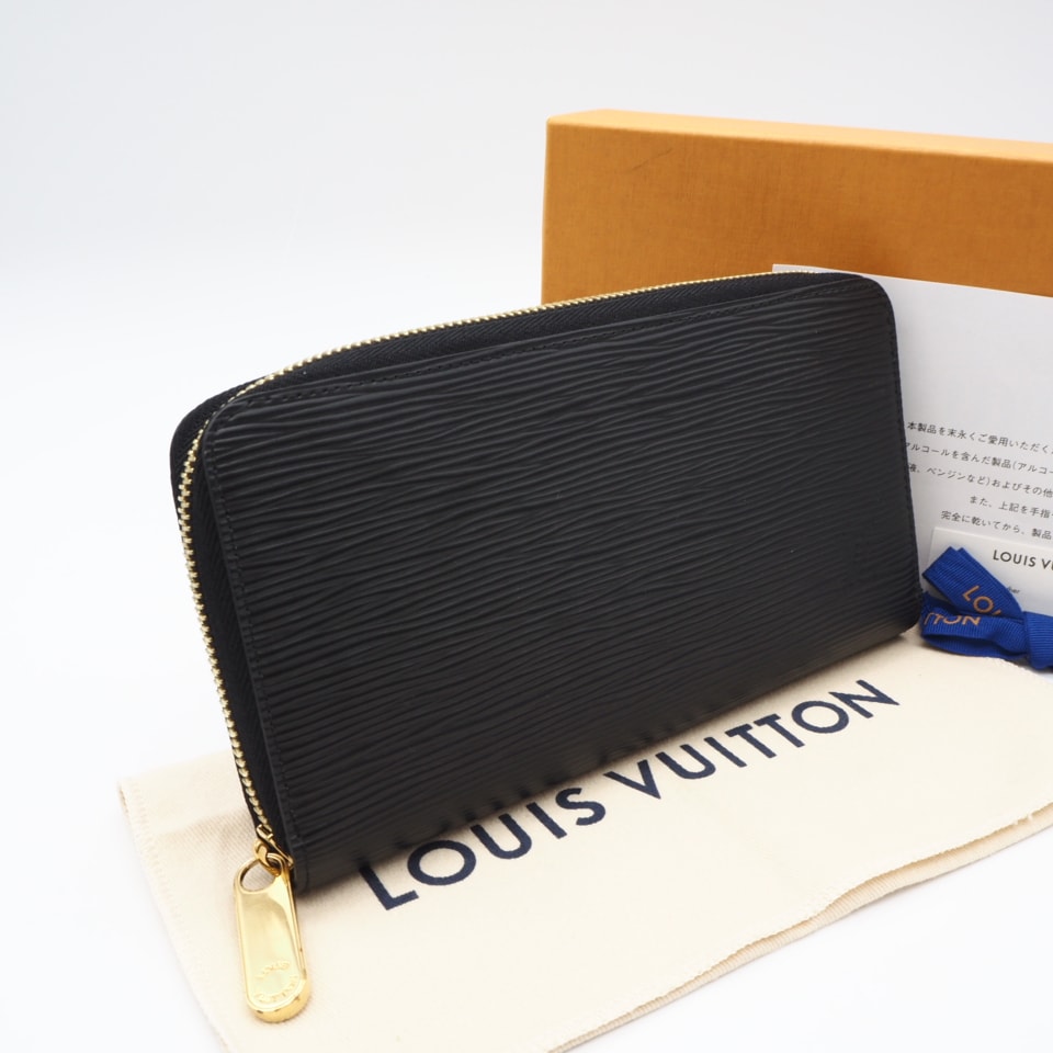 極美品 LOUIS VUITTON ルイ・ヴィトン エピ ジッピーウォレット ノワール M61857 長財布 ブラック グレインレザー メンズ