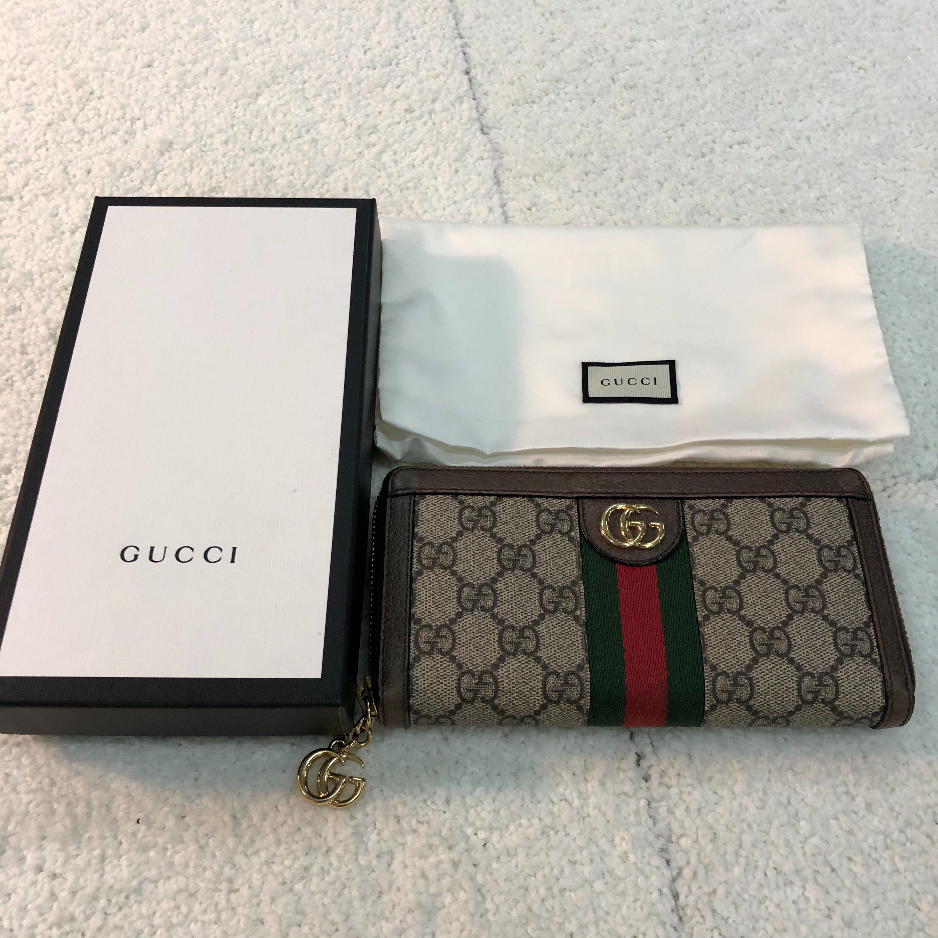 GUCCI Ophidia GG Zip Around Wallet