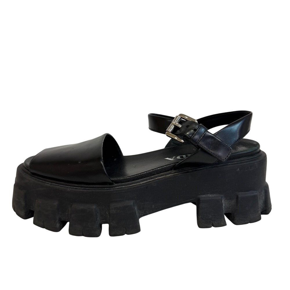 プラダ PRADA サンダル モノリス ブラック