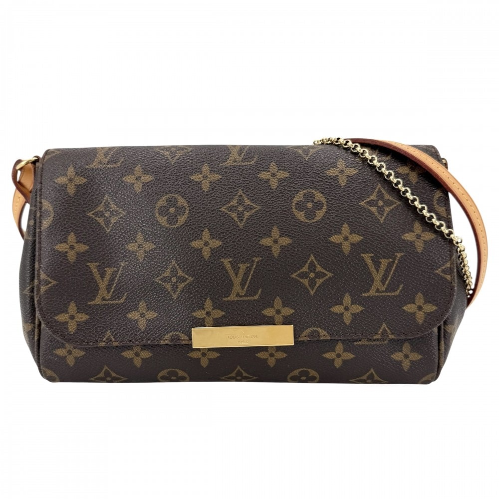 LOUIS VUITTON ルイヴィトン 2WAY フェイボリットMM チェーンハンドバッグ ショルダーバッグ 肩掛け 斜め掛け ブラウン 茶 M40718 モノグラムキャンバス    ゴールド金具 レディース【中古品】