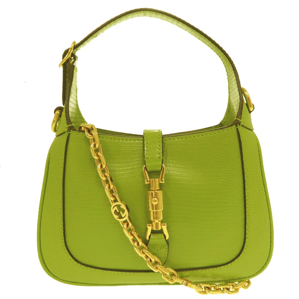 グッチ  ジャッキー ミニバッグ 675799  リザード  グリ