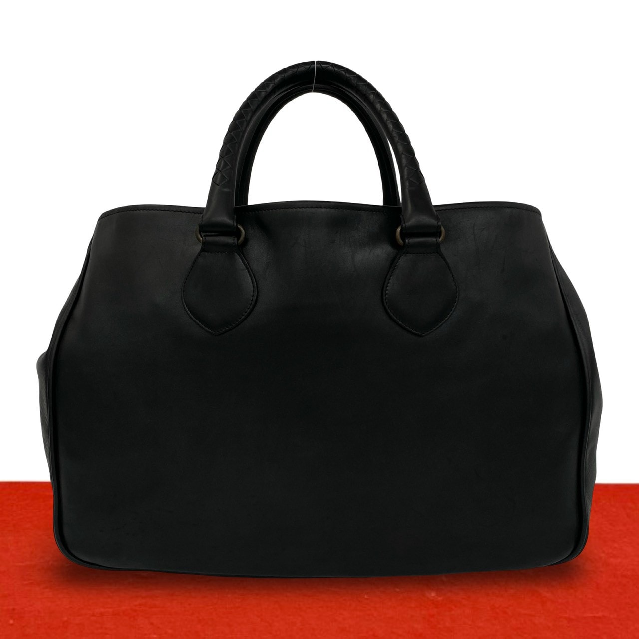 BOTTEGA VENETA ボッテガヴェネタ イントレチャート レザー ハンドバッグ ブラック
34752