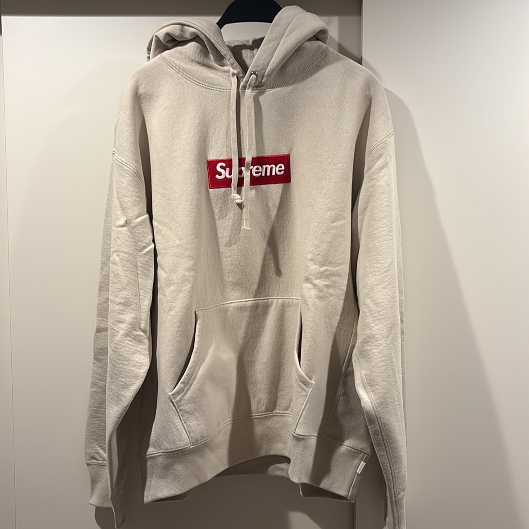 Supreme Box Logo Hooded Sweatshirt "Stone" (24FW)