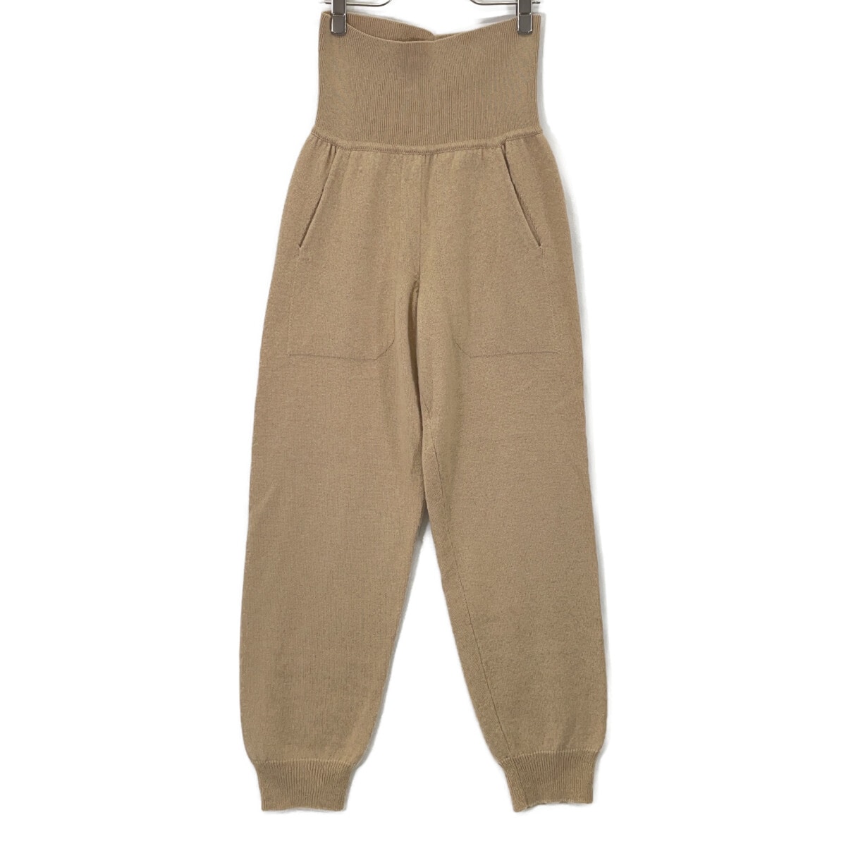 エルメス ベージュ キャメル100 ニットパンツ M
