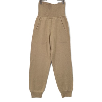 エルメス ベージュ キャメル100 ニットパンツ M
