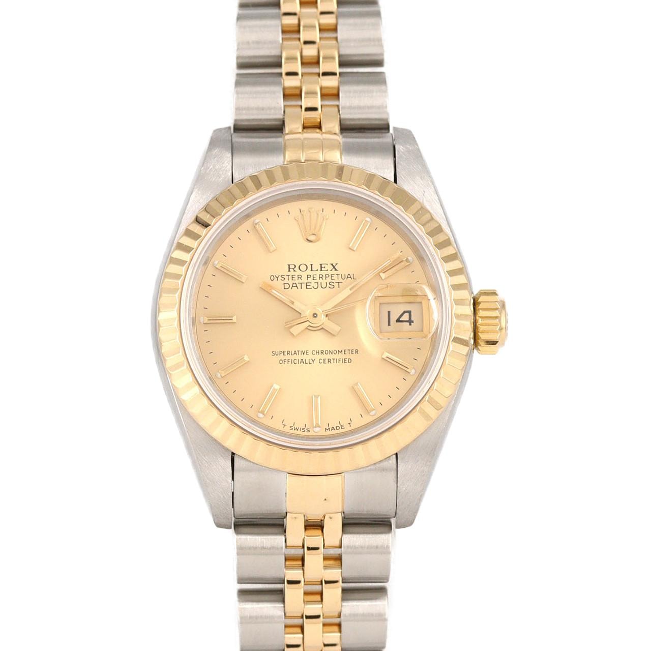 ロレックス デイトジャスト 69173 SSxYG 自動巻 X番