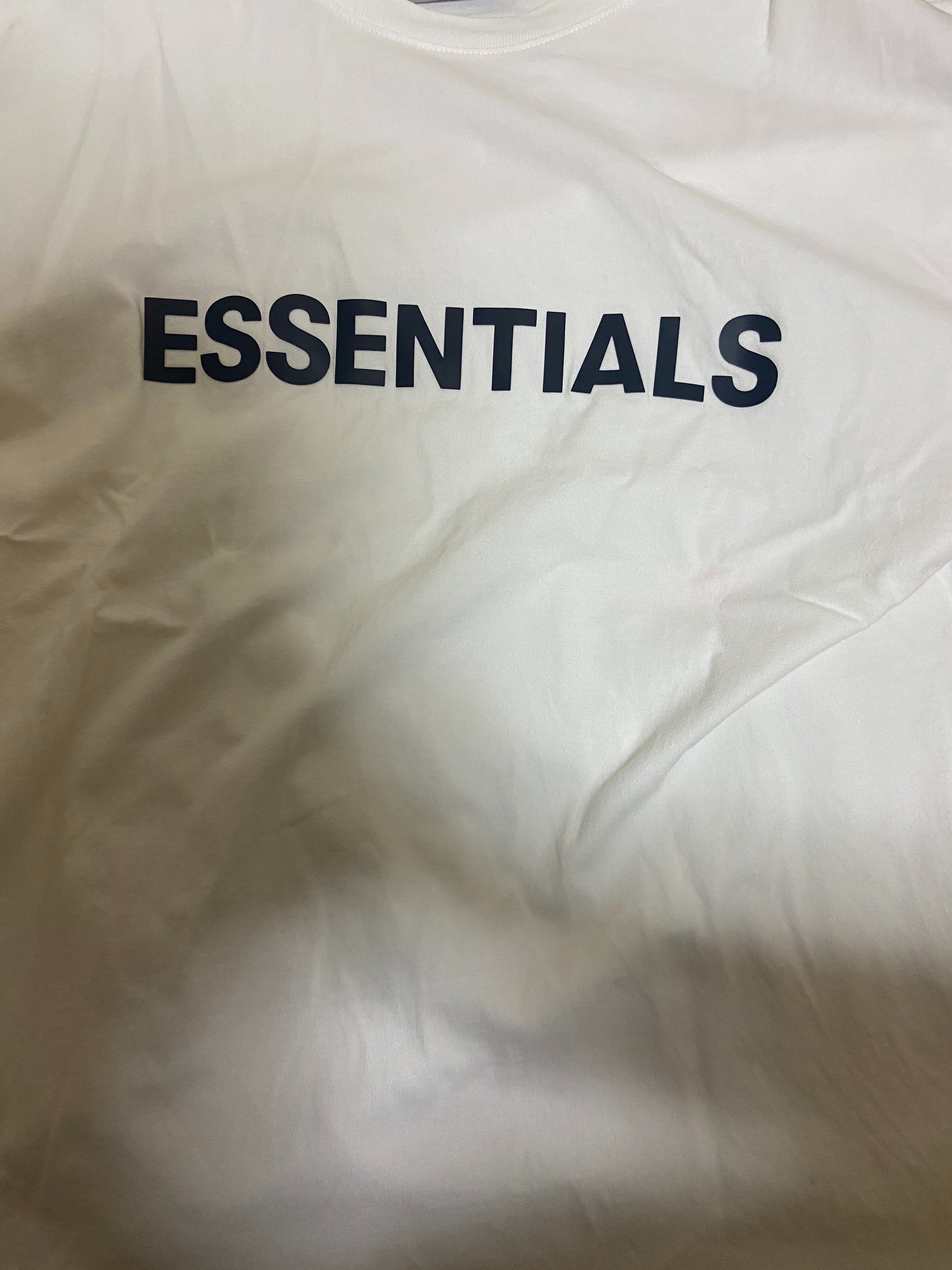 FEAR OF GOD ESSENTIALS 3D Silicon Applique Boxy T-Shirt "White"