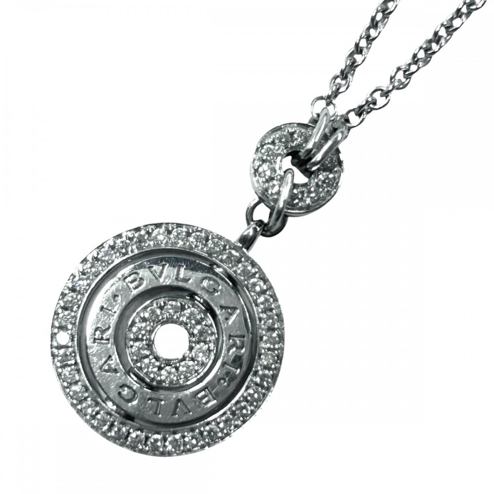 BVLGARI ブルガリ ネックレス アストラーレ チェルキ ペンダント アクセサリー アジャスター付き 18金WG 750 ジュエリー K18ホワイトゴールド    ダイヤモンド レディース 約18.8g【中古品】