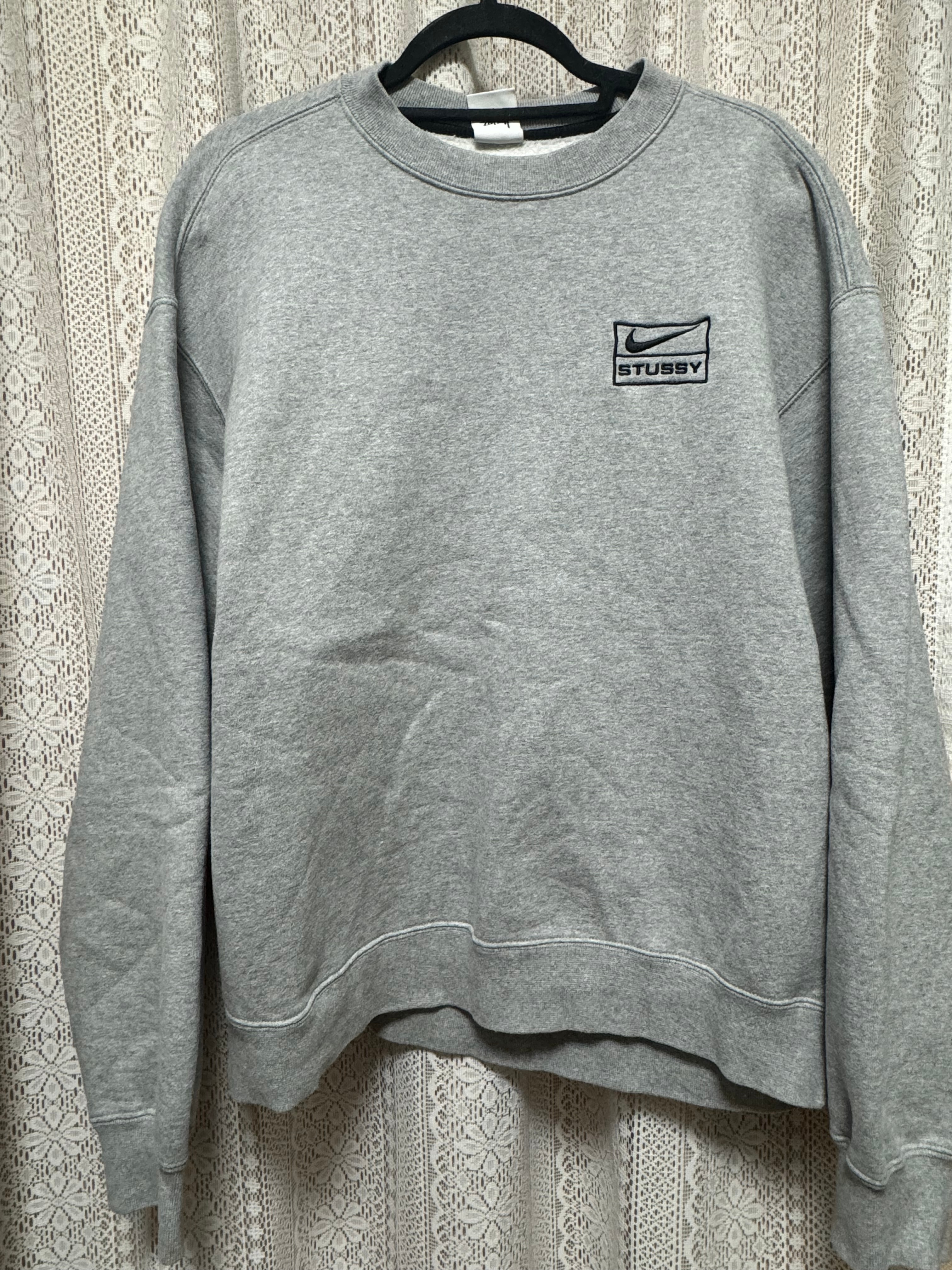 Stussy x Nike Fleece Crew (US Size) "Grey" DO9337-063