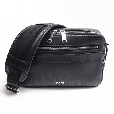 Dior ディオール Safari メッセンジャーバッグ ショルダーバッグ オブリーク ブラック 1ESPO206VPI_H03E メンズ【中古】