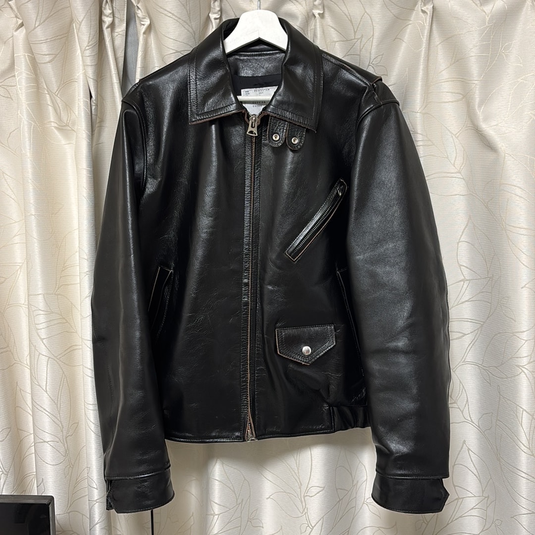 sacai Leather Jacket "Black"