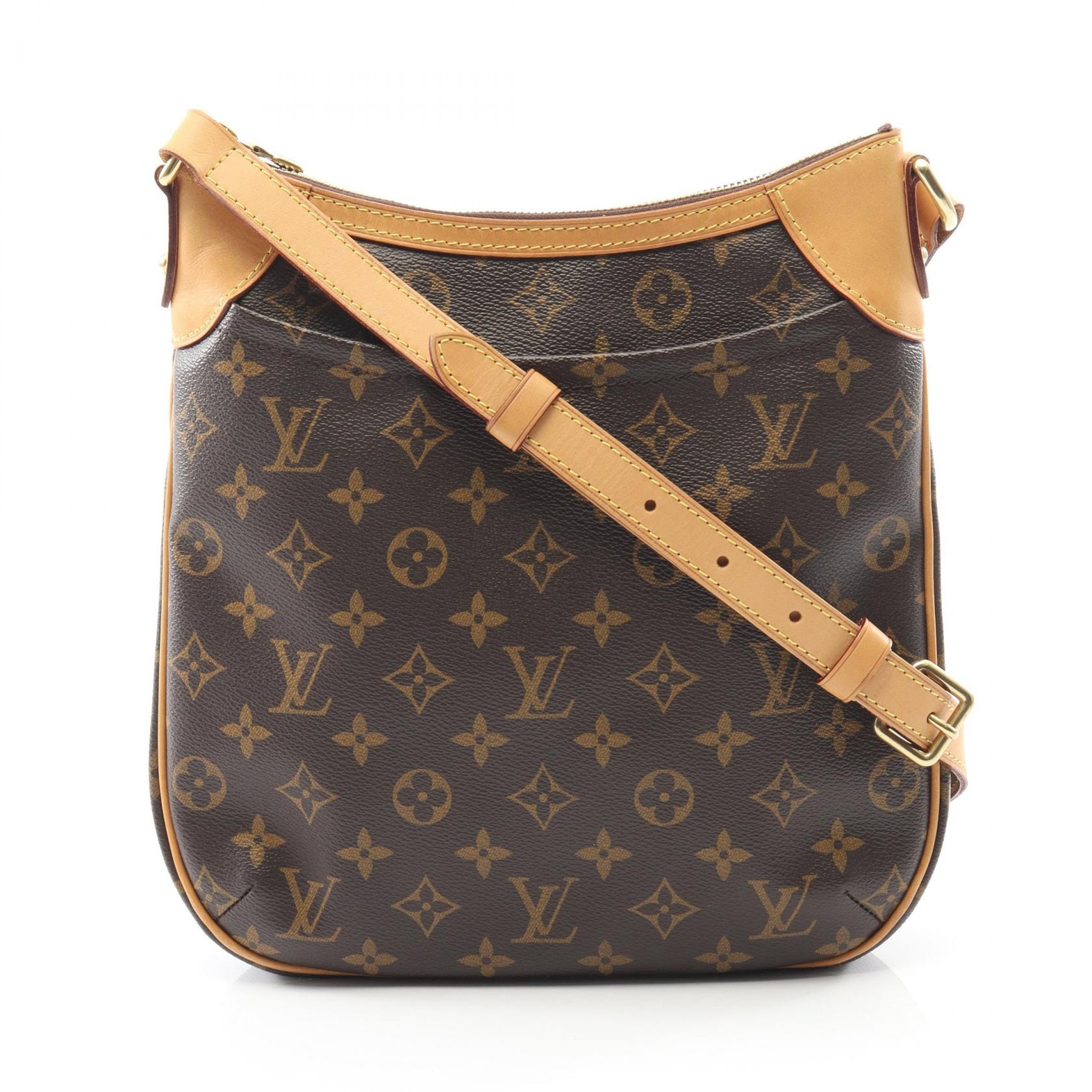 ルイ・ヴィトン LOUIS VUITTON オデオンPM モノグラム ショルダーバッグ バッグ PVCコーティングキャンバス レザー レディース ブラウン系 M56390 【中古】