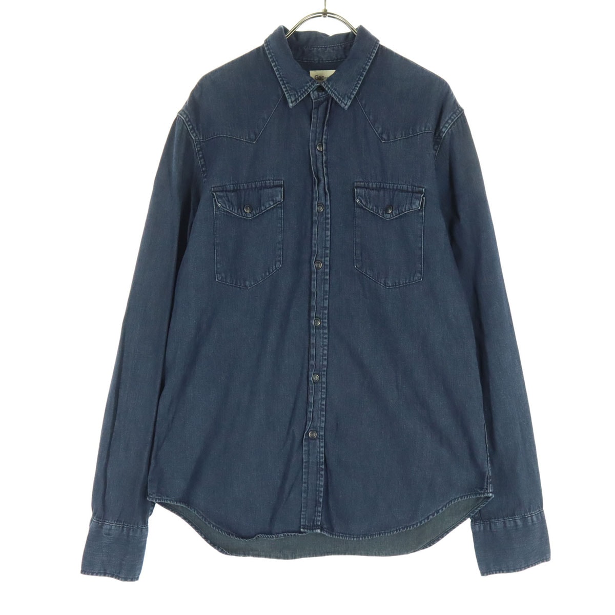 GAP ギャップ コットン 長袖 デニムシャツ M インディゴ系