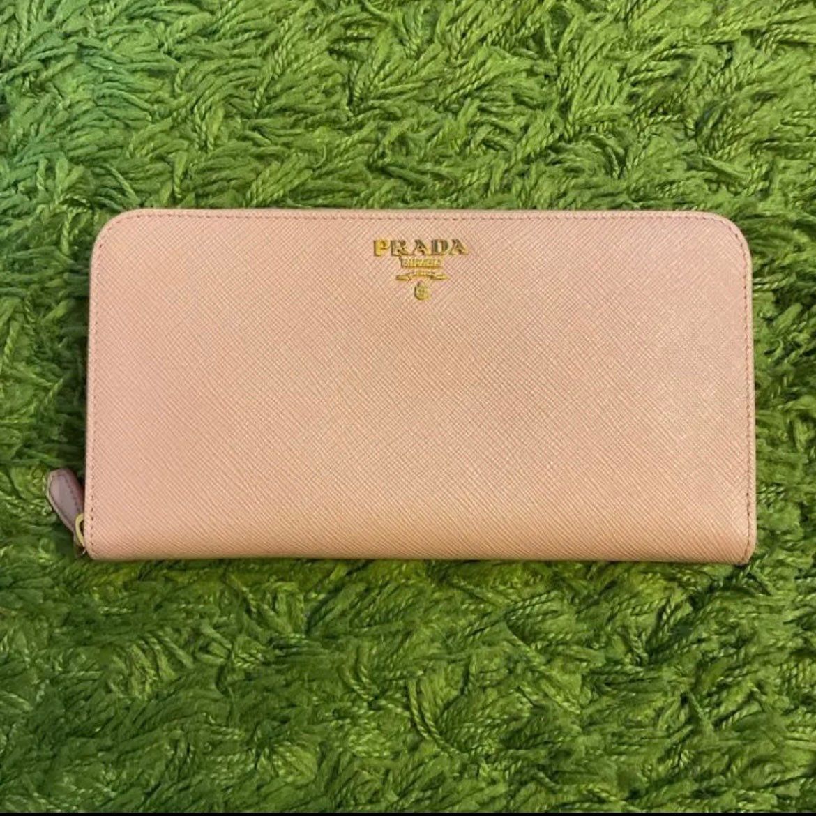 【新品】正規品PRADA プラダ サフィアーノ長財布 ピンク ジップファスナー