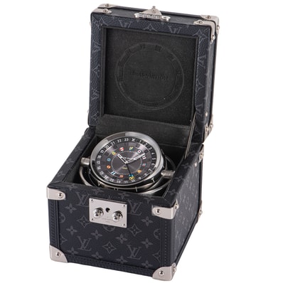 LOUIS VUITTON ルイ・ヴィトン タンブールデュアルタイム モノグラム・エクリプス Q1Q030 ステンレススチール【中古】