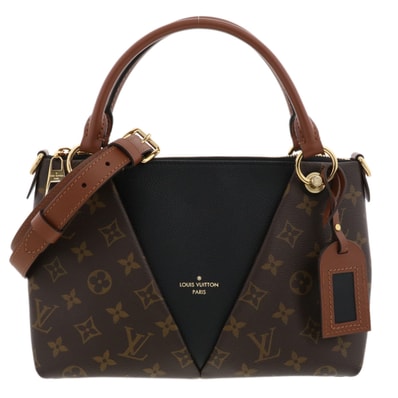 LOUIS VUITTON ルイ・ヴィトン Vトート BB ハンドバッグ M43976 モノグラムマカサー ブラウン レディース【中古】