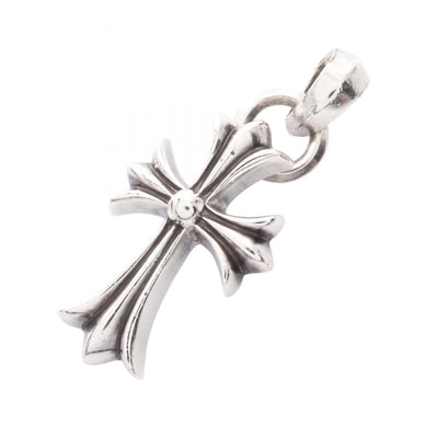 クロムハーツ CHROME HEARTS CHクロス ペンダント スモール with ベイル ペンダントトップ ジュエリー シルバー925 メンズ シルバー系 【中古】