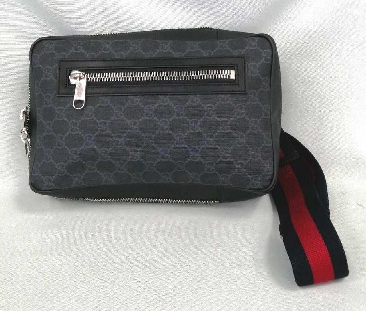 GUCCI Soft GG Supreme Belt Bag "Black/Grey"