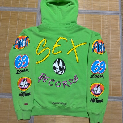 Chrome Hearts Matty Boy Sex Records Hoodie "Citrus Green"