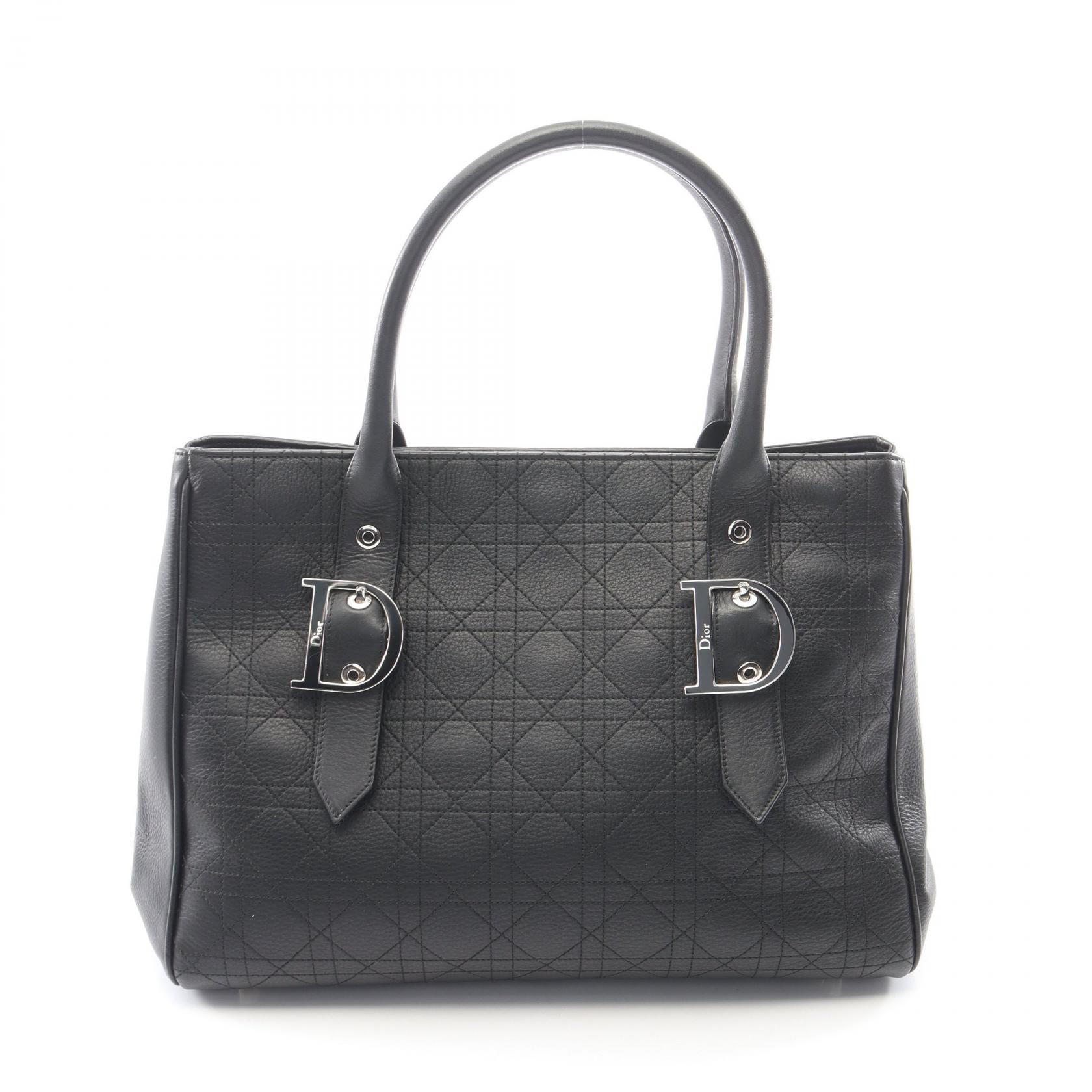 ディオール Dior カナージュ トートバッグ バッグ レザー レディース ブラック系 【中古】