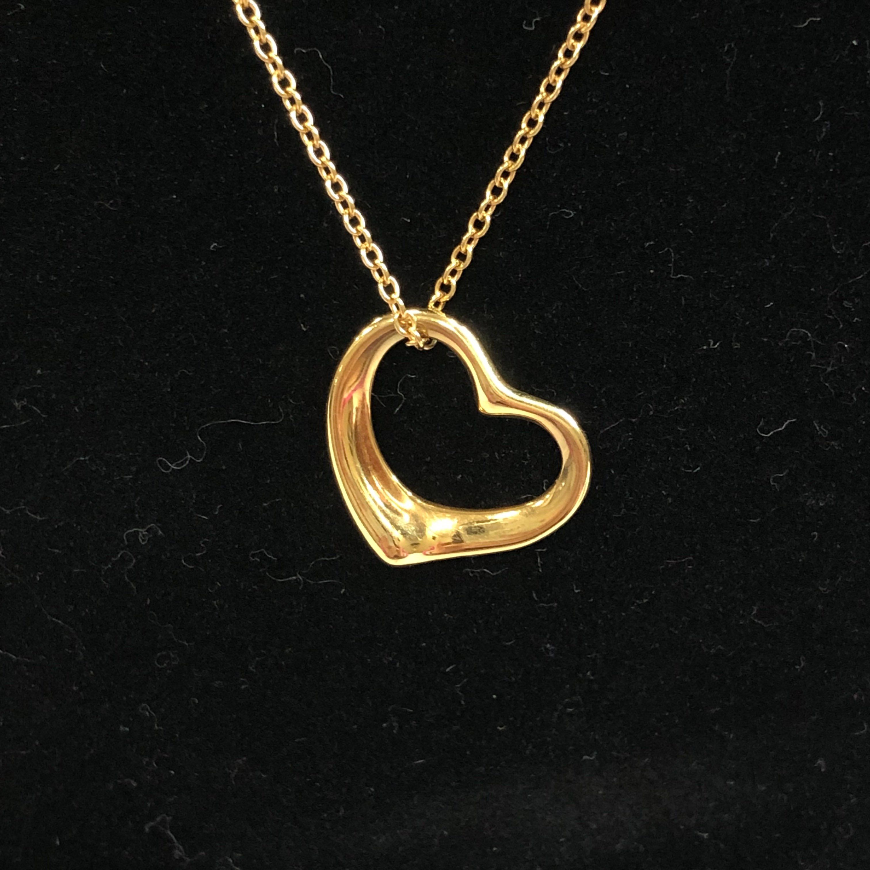 ティファニー オープンハートネックレス(YG750)