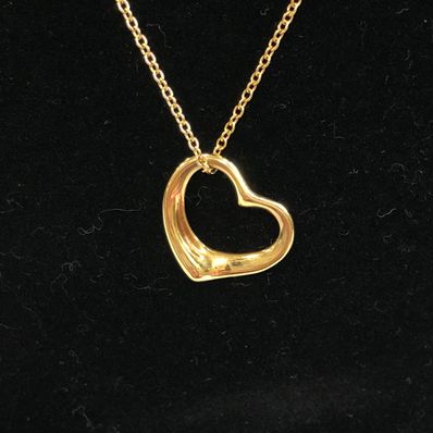 ティファニー オープンハートネックレス(YG750)