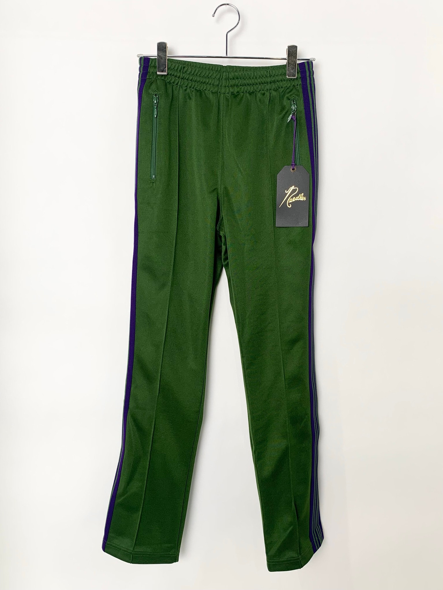 Needles Narrow Track Pant - Poly Smooth "Ivy Green"