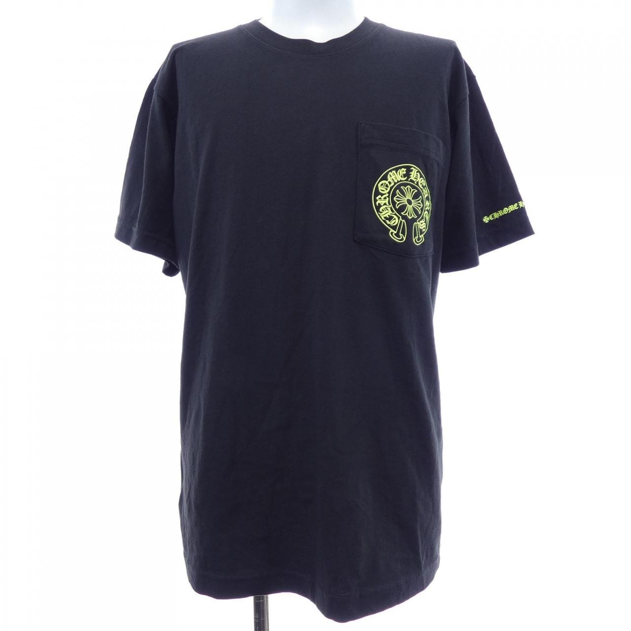 Chrome Hearts Neon Yellow Horseshoe S/S T-Shirt "Black"