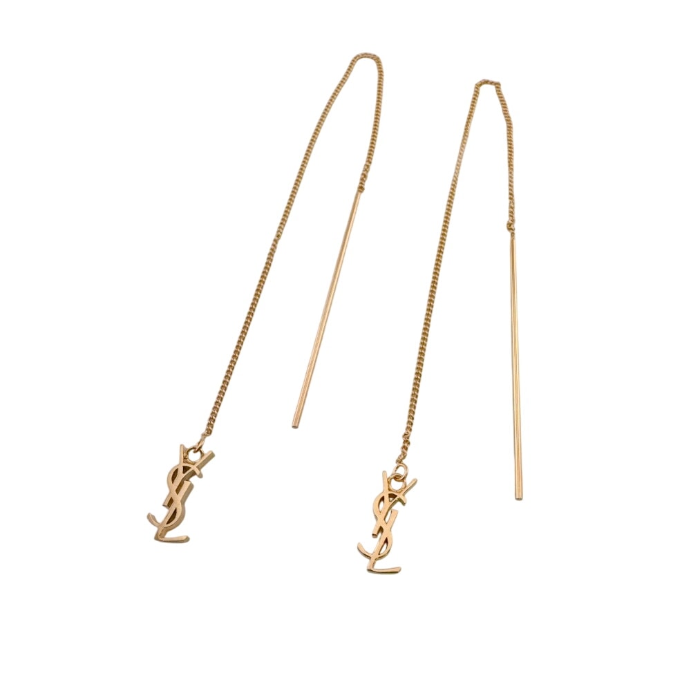 サンローラン SAINT LAURENT ピアス オピウム ピアス(両耳用) 片方のみ YSLロゴ ロング ゴールド