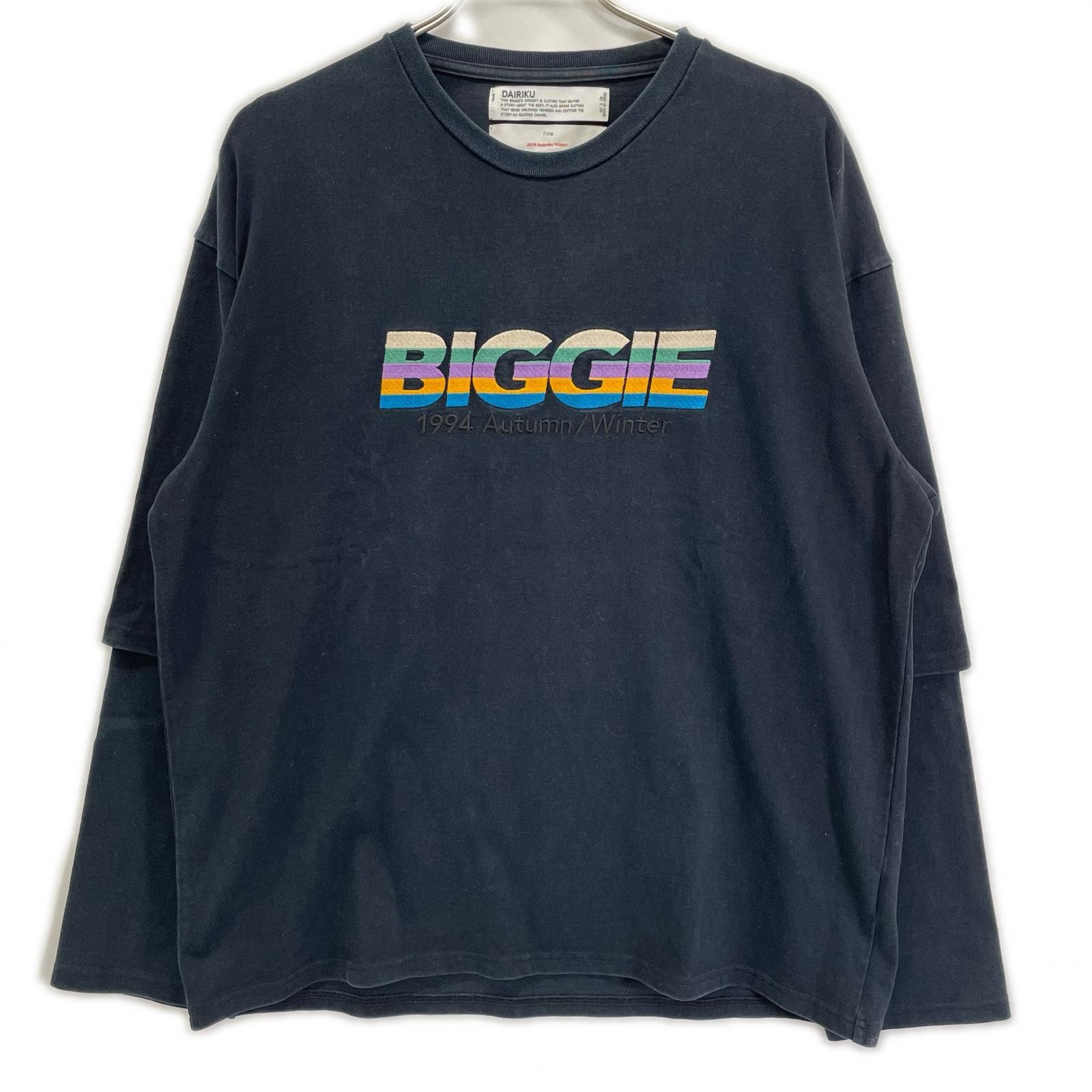 ダイリク 19AW ネイビー BIGGIE Layered T-shirts F