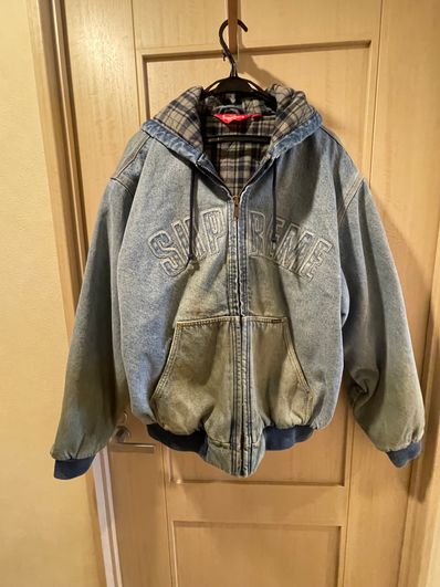 Supreme Reflective Arc Hooded Work Jacket "Denim"