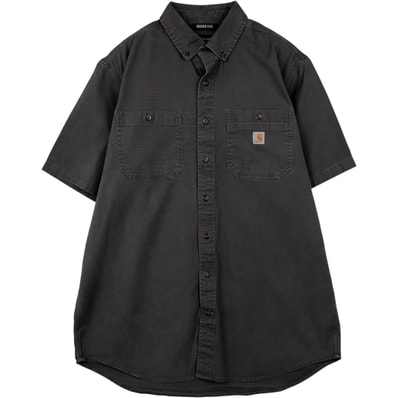 古着 カーハート Carhartt RUGGED FLEX ボタンダウン 半袖 ワークシャツ メンズL相当/eaa637831