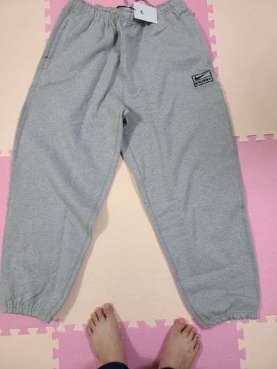 Stussy x Nike Fleece Pants (US Size) "Grey" DO9340-063