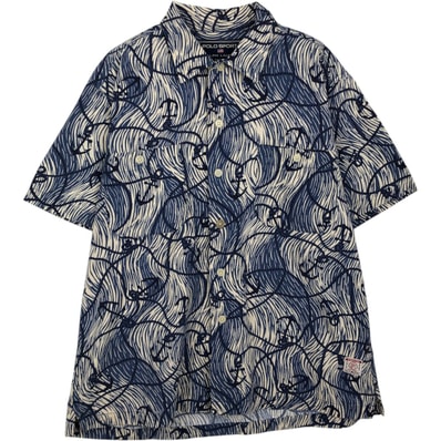 古着 ラルフローレン Ralph Lauren POLO SPORT ポロスポーツ 総柄 ハワイアンアロハシャツ ボックスシャツ メンズM相当/eaa635943